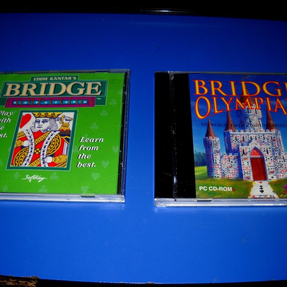 2 Bridge Card Games For PC "Vintage" "LIKE NEW"